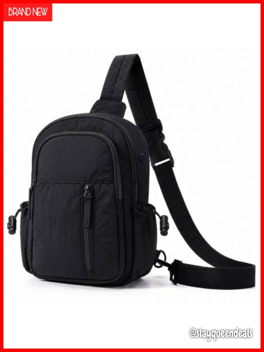 Crinkle Nylon Puffer Sling Bag Women Crossbody Fanny Pack 2-in-1